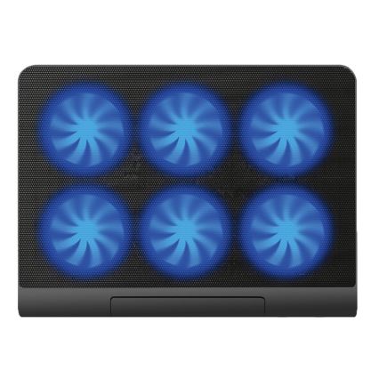 Koelsysteem voor een Laptop 6x ventilator 2xUSB zwart