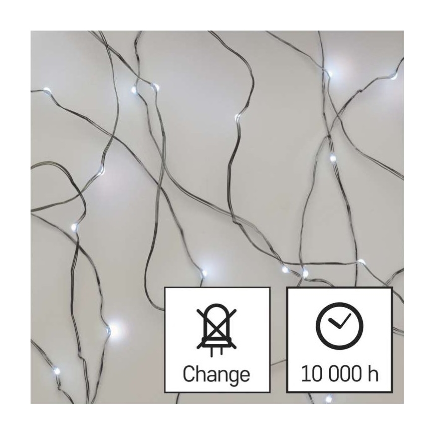 Koelwit LED Kerst buitenketting 100x LED / 15m IP44