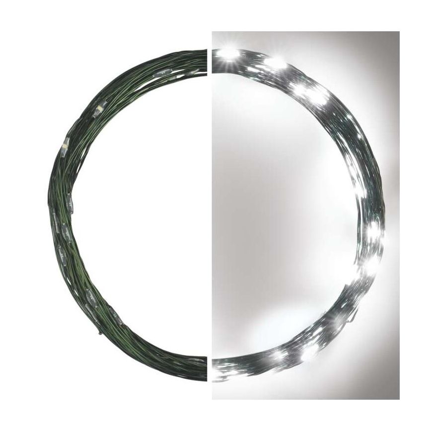 Koelwit LED Kerst buitenketting 40x LED / 9m IP44
