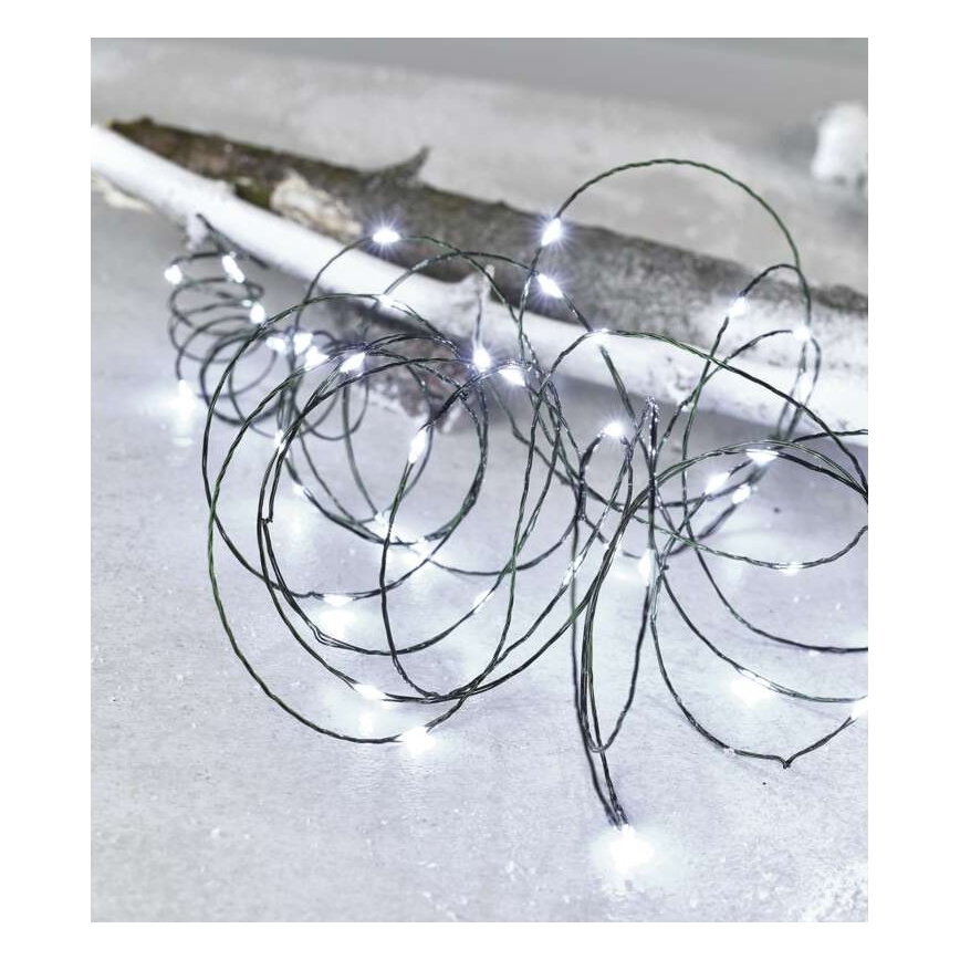 Koelwit LED Kerst buitenketting 40x LED / 9m IP44