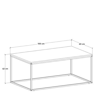 Koffie Tafel 42x100 cm bruin