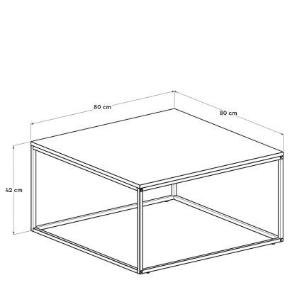 Koffie Tafel 42x80 cm bruin