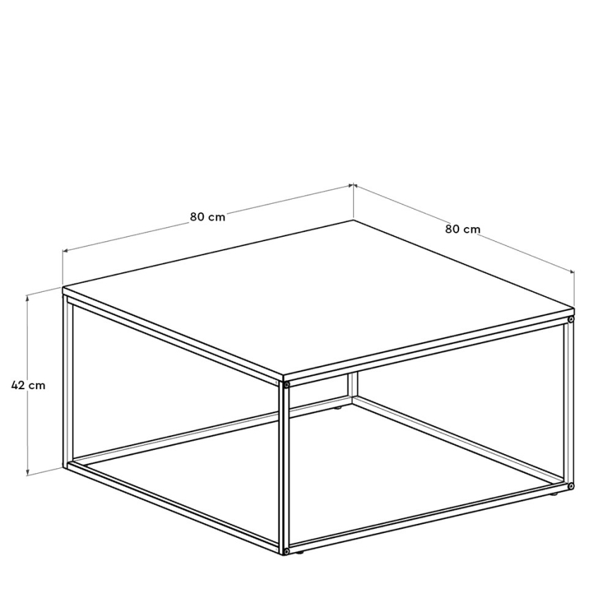 Koffie Tafel 42x80 cm bruin