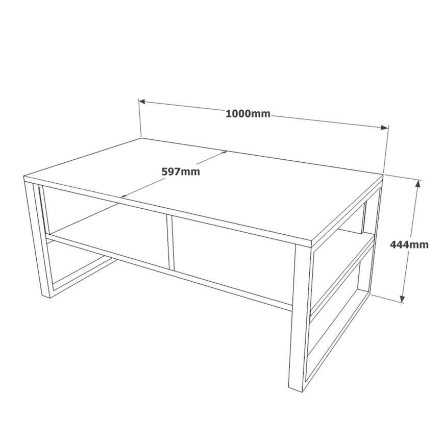 Koffie Tafel 44,4x100 cm grenen atlantic