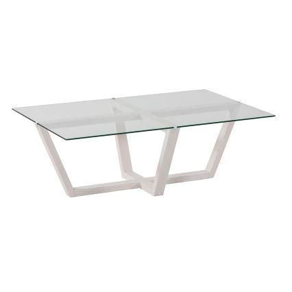 Koffie Tafel AMALFI 35x105 cm grenen/doorzichtig