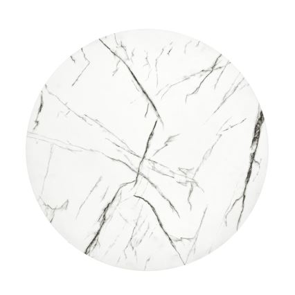 Koffie Tafel ANTICA 41x55 cm zwart/marmeren decor