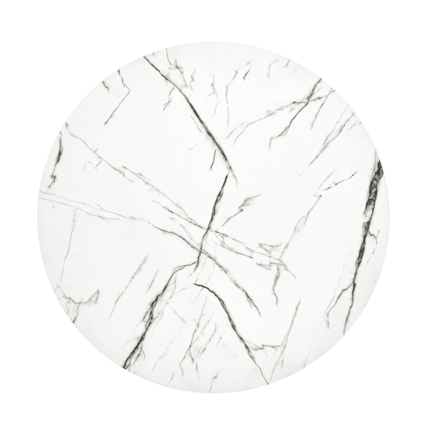 Koffie Tafel ANTICA 41x55 cm zwart/marmeren decor