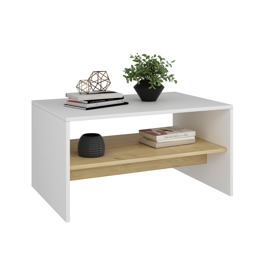 Koffie Tafel APOLLON 47x90 cm beige/wit