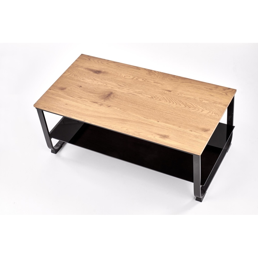 Koffie Tafel ARTIGA 45x105 cm zwart/beige