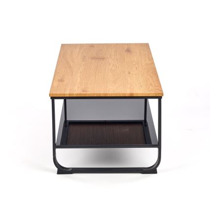 Koffie Tafel ARTIGA 45x105 cm zwart/beige