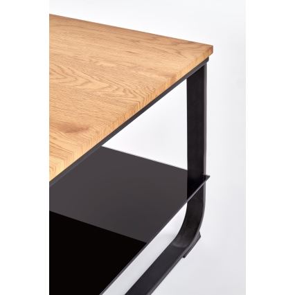 Koffie Tafel ARTIGA 45x105 cm zwart/beige