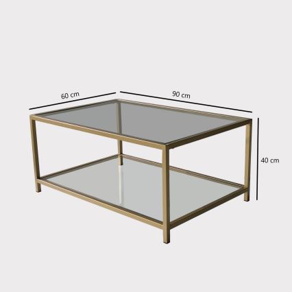 Koffie Tafel ASTRO 40x90 cm goud