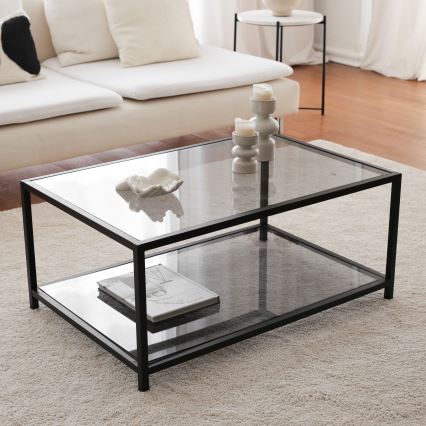 Koffie Tafel ASTROSEHPA 40x90 cm zwart