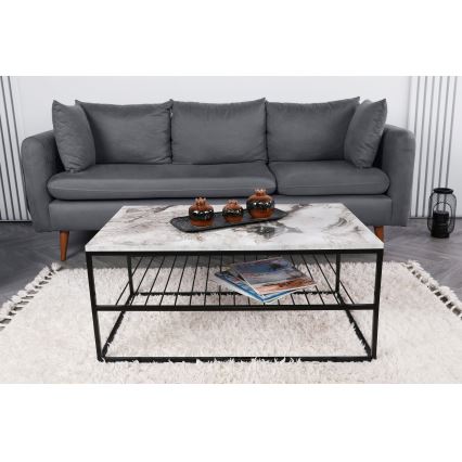 Koffie Tafel ASUDE 43x95 cm zwart/wit