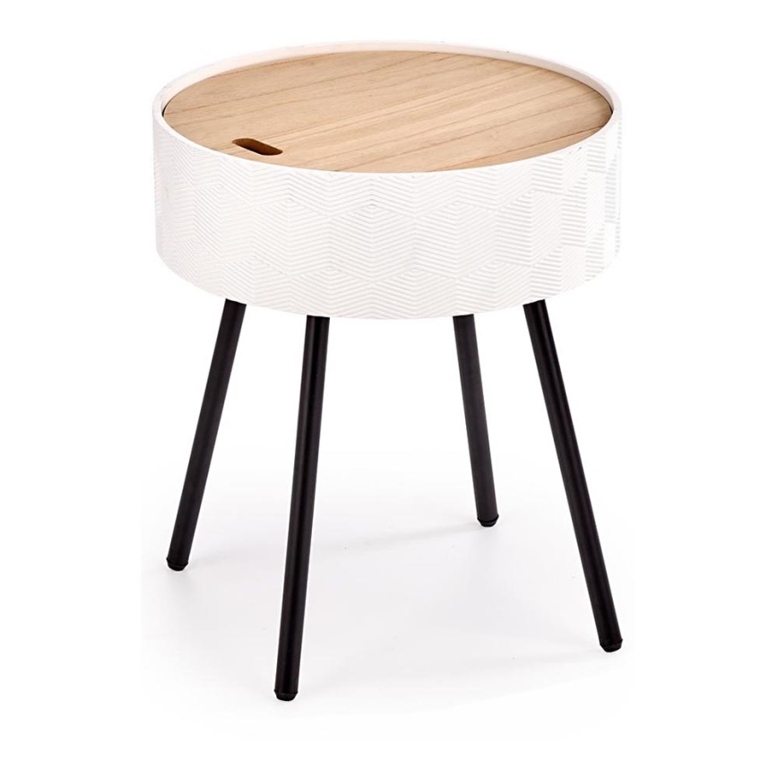 Koffie Tafel AURA 45x38 cm wit/zwart/beige