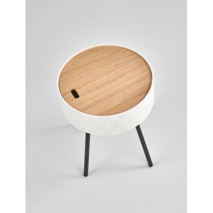 Koffie Tafel AURA 45x38 cm wit/zwart/beige
