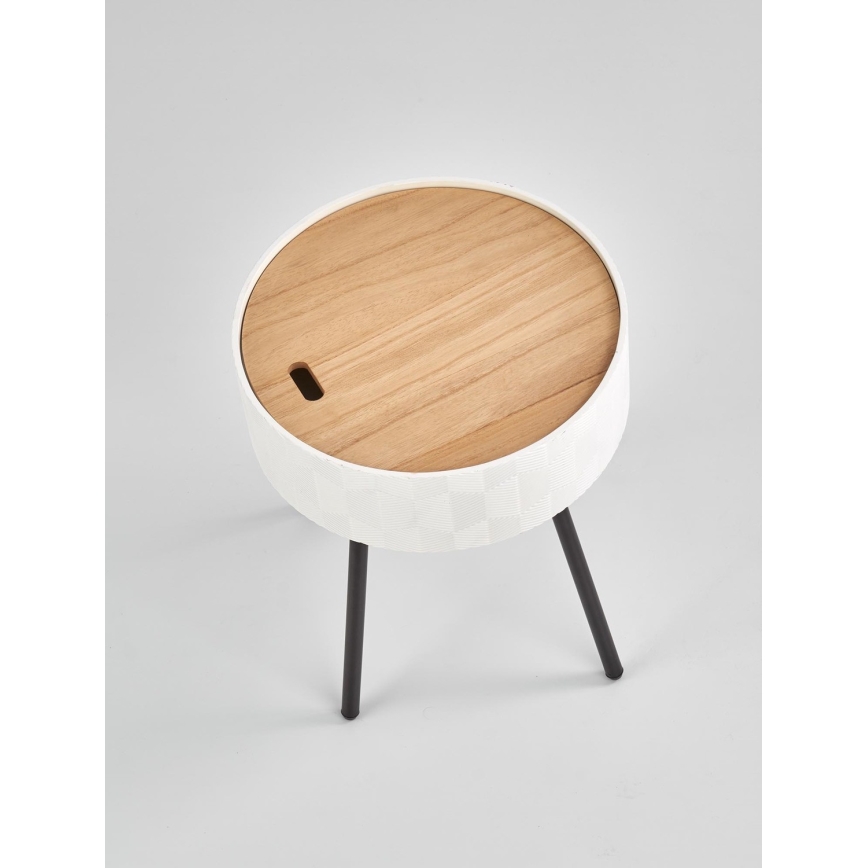 Koffie Tafel AURA 45x38 cm wit/zwart/beige