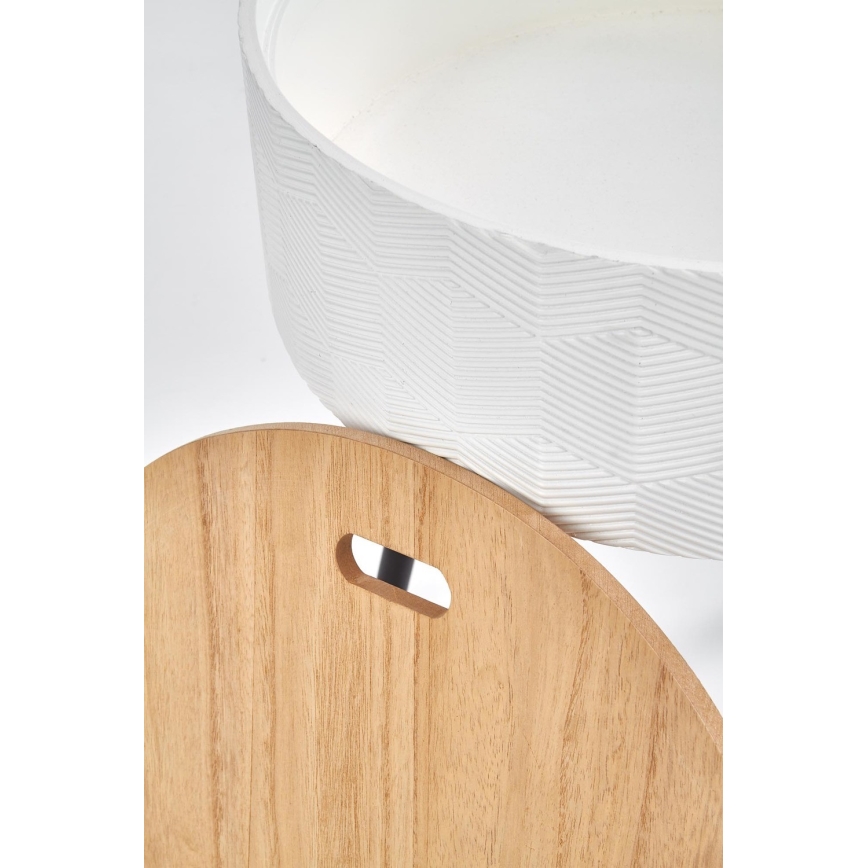 Koffie Tafel AURA 45x38 cm wit/zwart/beige
