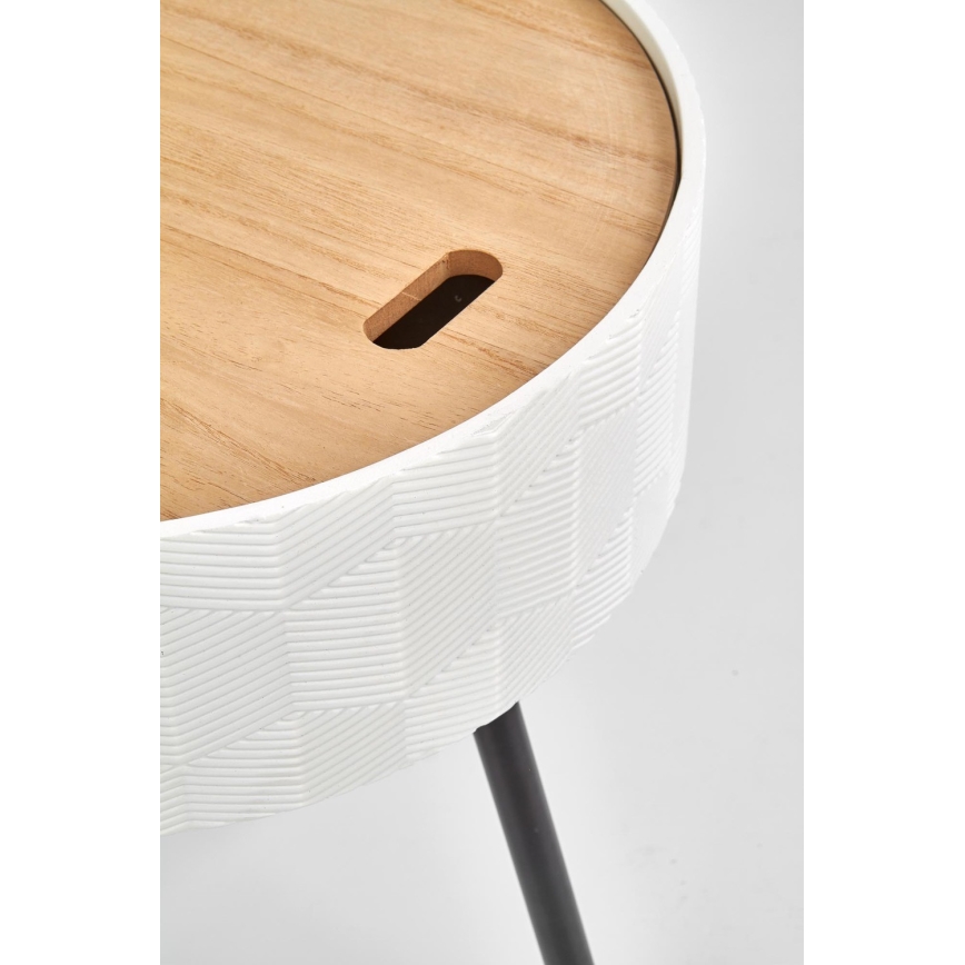 Koffie Tafel AURA 45x38 cm wit/zwart/beige
