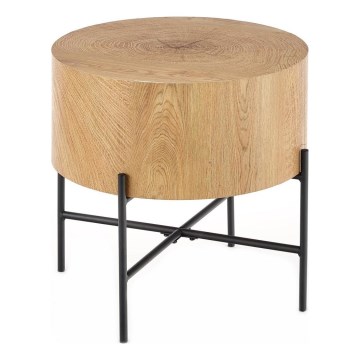 Koffie Tafel BROOKLYN 45x45 cm zwart/beige