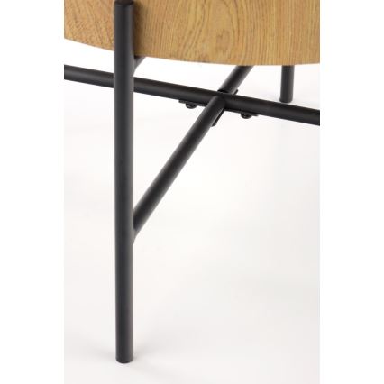 Koffie Tafel BROOKLYN 45x45 cm zwart/beige