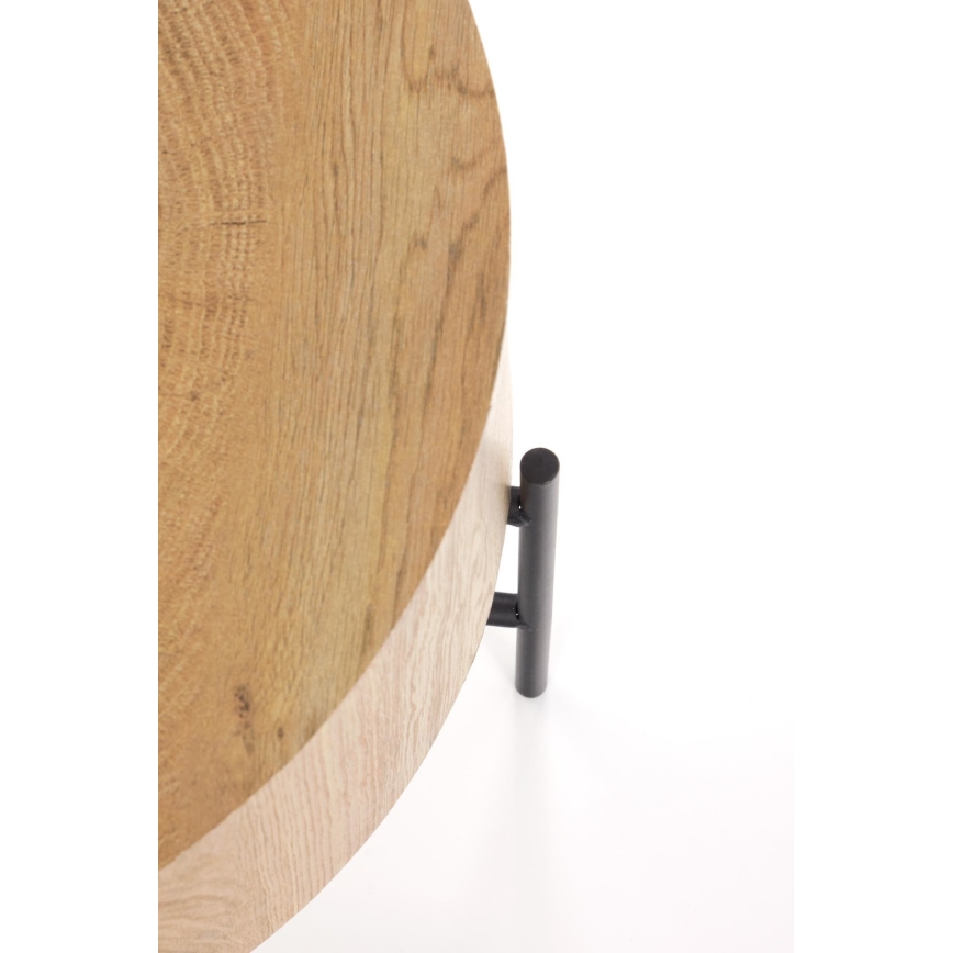 Koffie Tafel BROOKLYN 45x45 cm zwart/beige