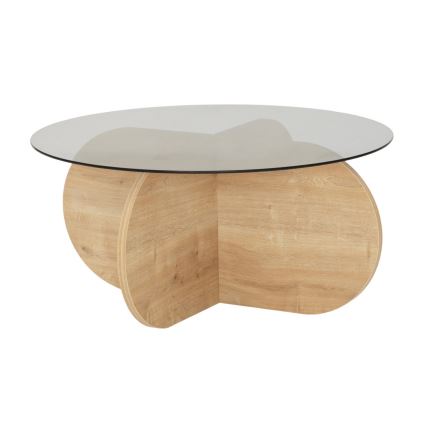 Koffie Tafel BUBBLE 35x75 cm bruin/zwart