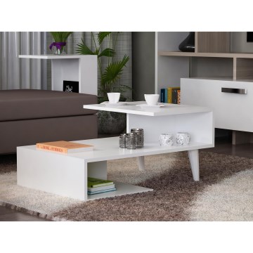 Koffie Tafel CONCETTA 40x90 cm wit