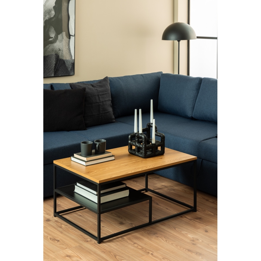 Koffie Tafel CORA eiken/zwart