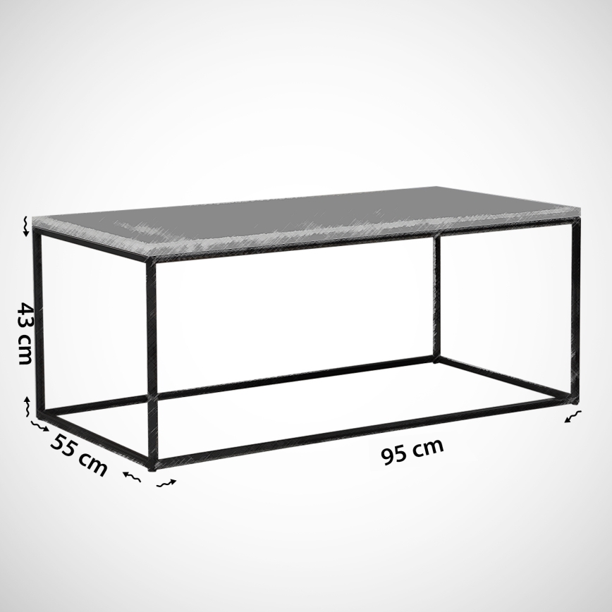 Koffie Tafel COSCO 43x95 cm grijs
