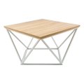 Koffie Tafel CURVED 60x60 cm wit/beige