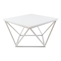 Koffie Tafel CURVED 60x60 cm wit