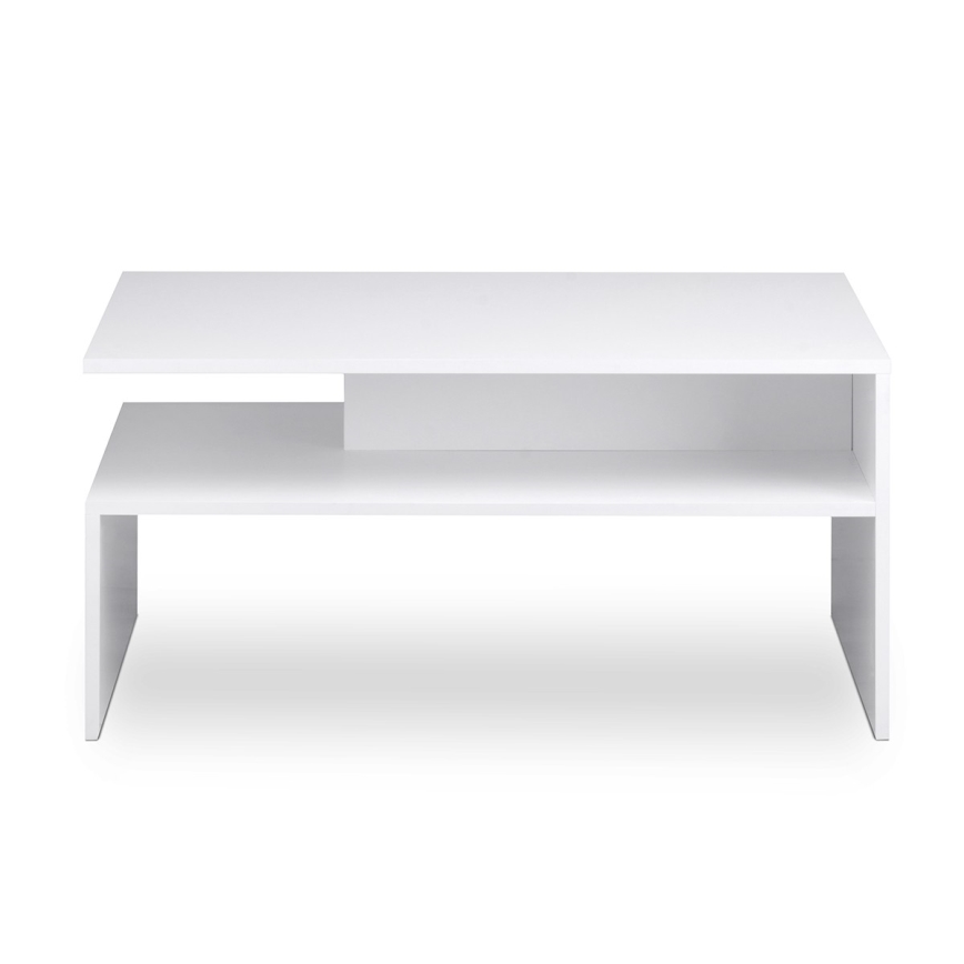 Koffie Tafel DELCHI 45x90 cm wit