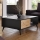 Koffie Tafel DIAMOND 40x104 cm zwart/bruin evoke