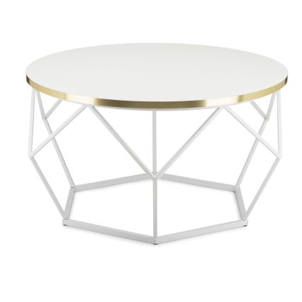 Koffie Tafel DIAMOND 40x70 cm goud/wit