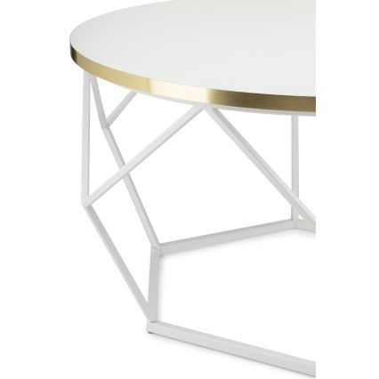 Koffie Tafel DIAMOND 40x70 cm goud/wit