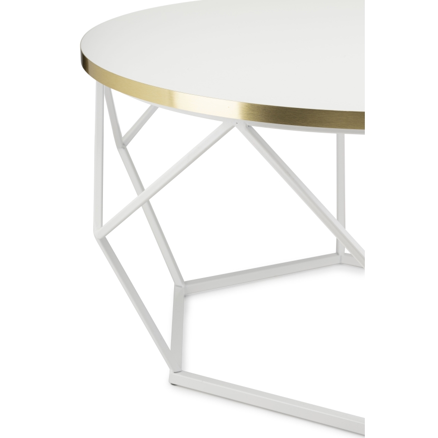 Koffie Tafel DIAMOND 40x70 cm goud/wit