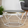 Koffie Tafel DIAMOND 40x70 cm goud/zwart/wit