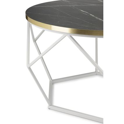 Koffie Tafel DIAMOND 40x70 cm goud/zwart/wit