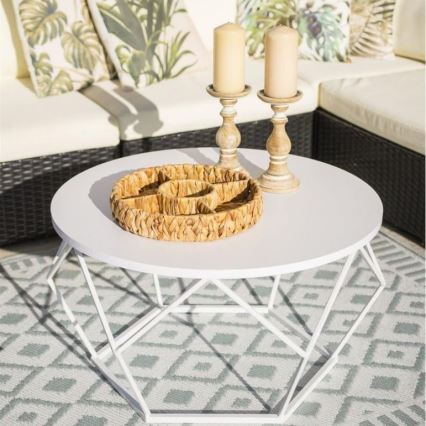 Koffie Tafel DIAMOND 40x70 cm wit