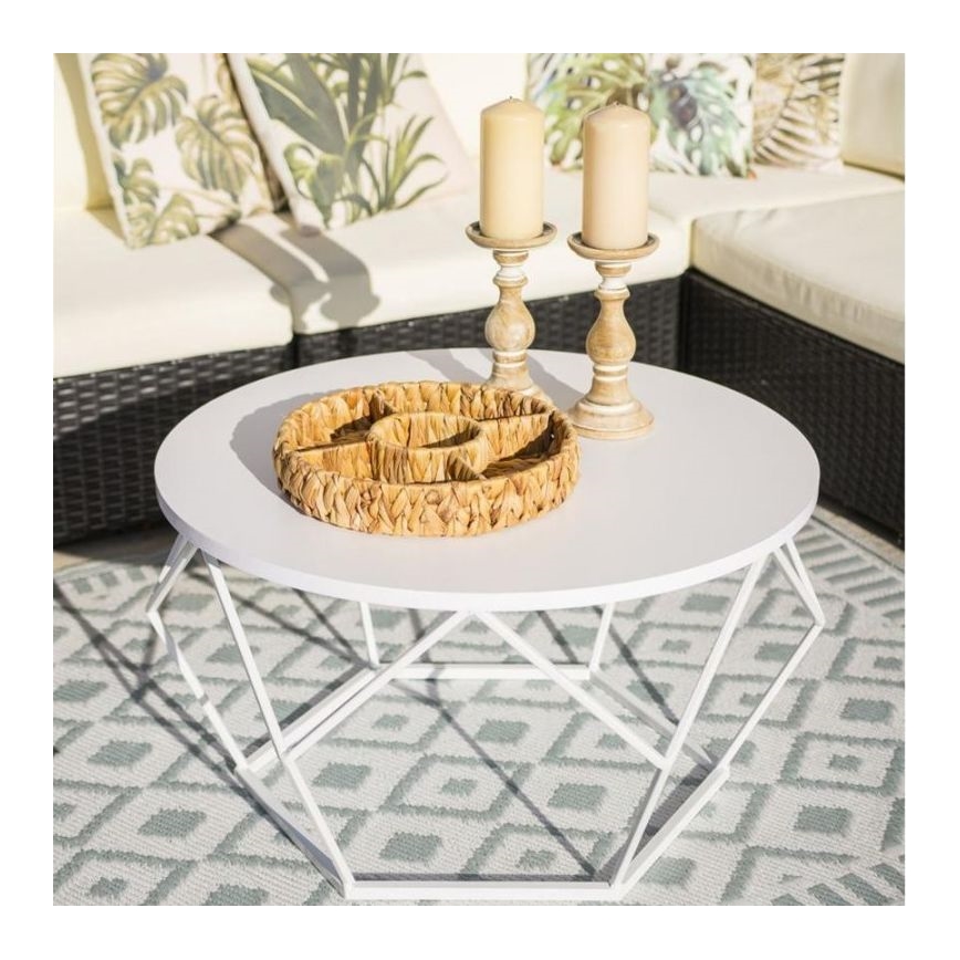 Koffie Tafel DIAMOND 40x70 cm wit