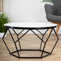 Koffie Tafel DIAMOND 40x70 cm wit/zwart