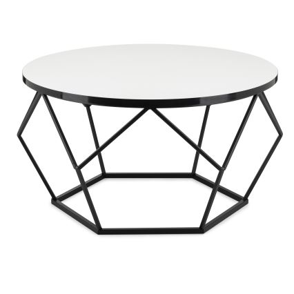 Koffie Tafel DIAMOND 40x70 cm wit/zwart