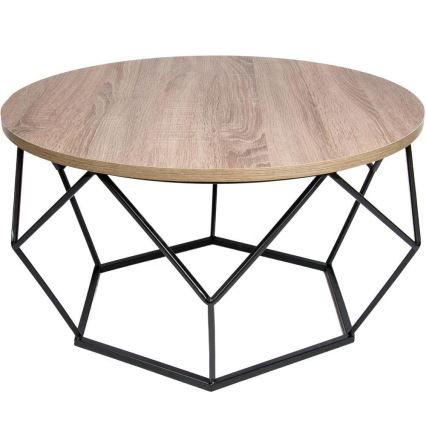 Koffie Tafel DIAMOND 40x70 cm zwart/bruin