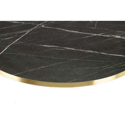 Koffie Tafel DIAMOND 40x70 cm zwart/goud