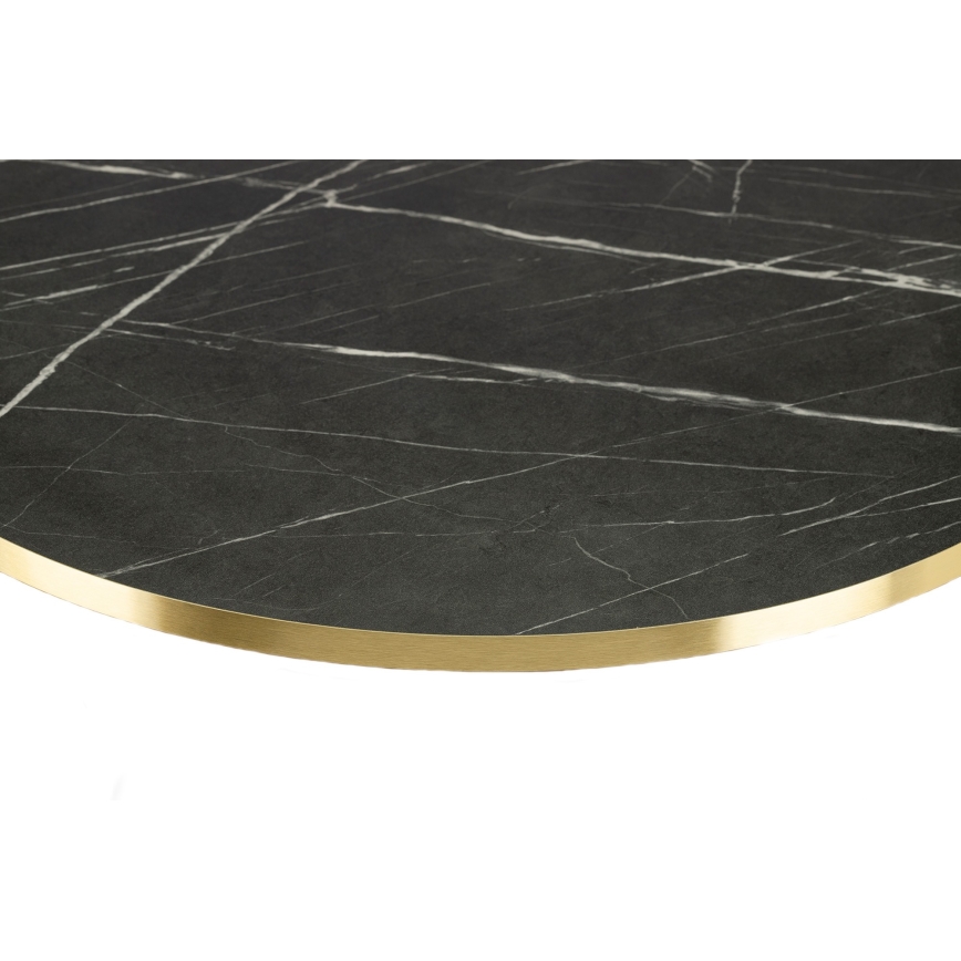 Koffie Tafel DIAMOND 40x70 cm zwart/goud