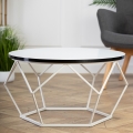 Koffie Tafel DIAMOND 40x70 cm zwart/wit
