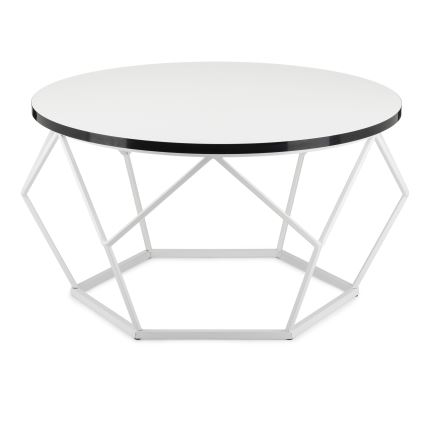 Koffie Tafel DIAMOND 40x70 cm zwart/wit