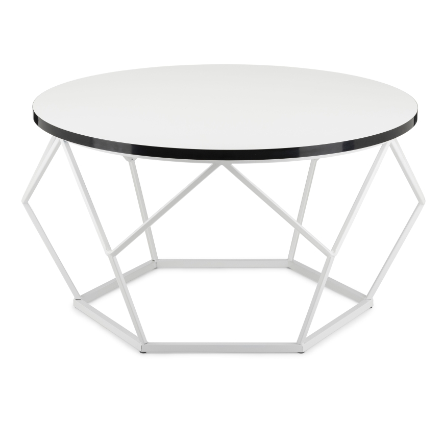 Koffie Tafel DIAMOND 40x70 cm zwart/wit