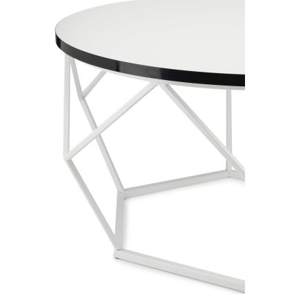 Koffie Tafel DIAMOND 40x70 cm zwart/wit